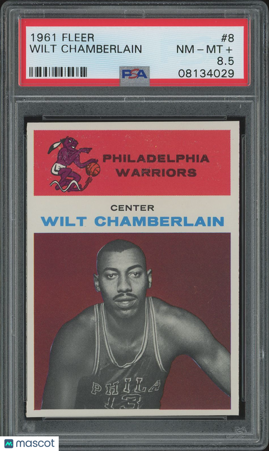 1961 Fleer Wilt Chamberlain #8 PSA 8.5