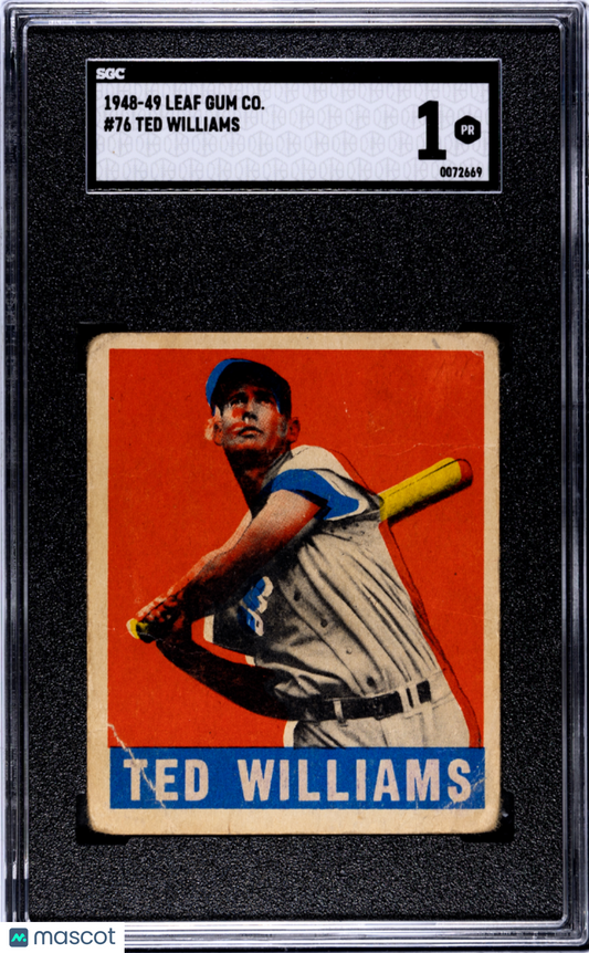 1948 Leaf Gum Co. Ted Williams #76 SGC 1