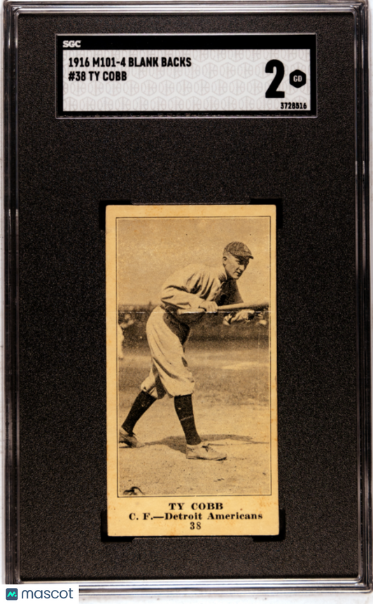 1916 M101-4 Blank Backs Ty Cobb SGC 2