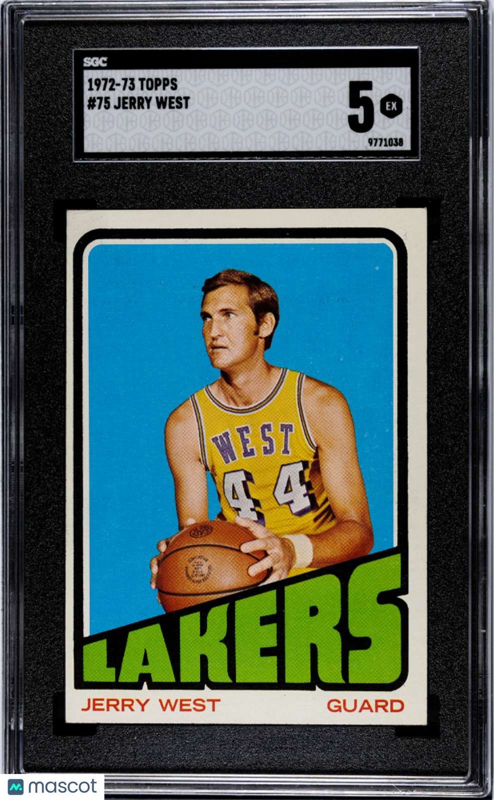 1972 Topps Jerry West #75 SGC 5