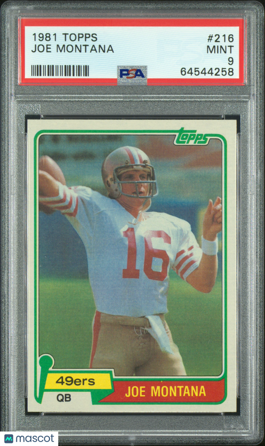 1981 Topps Joe Montana #216 PSA 9