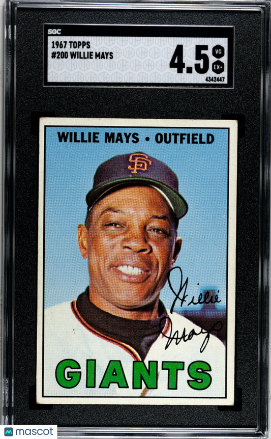1967 Topps Willie Mays #200 SGC 4.5