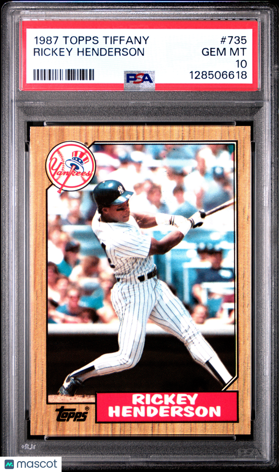 1987 Topps Tiffany Rickey Henderson #735 PSA 10