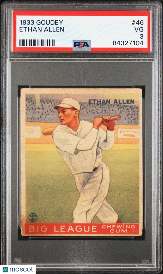 1933 Goudey Ethan Allen #46 PSA 3