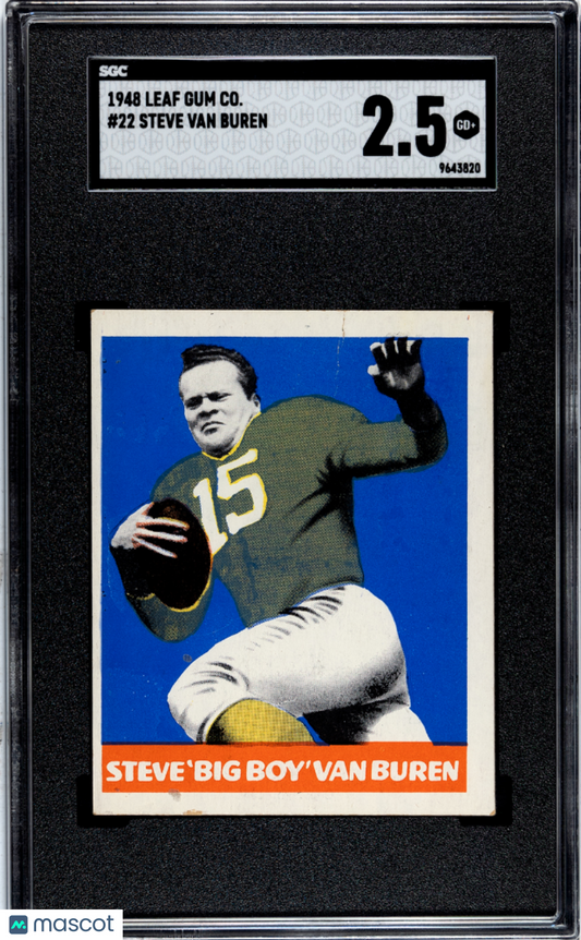 1948 Leaf Gum Co. Steve Van Buren #22 SGC 2.5