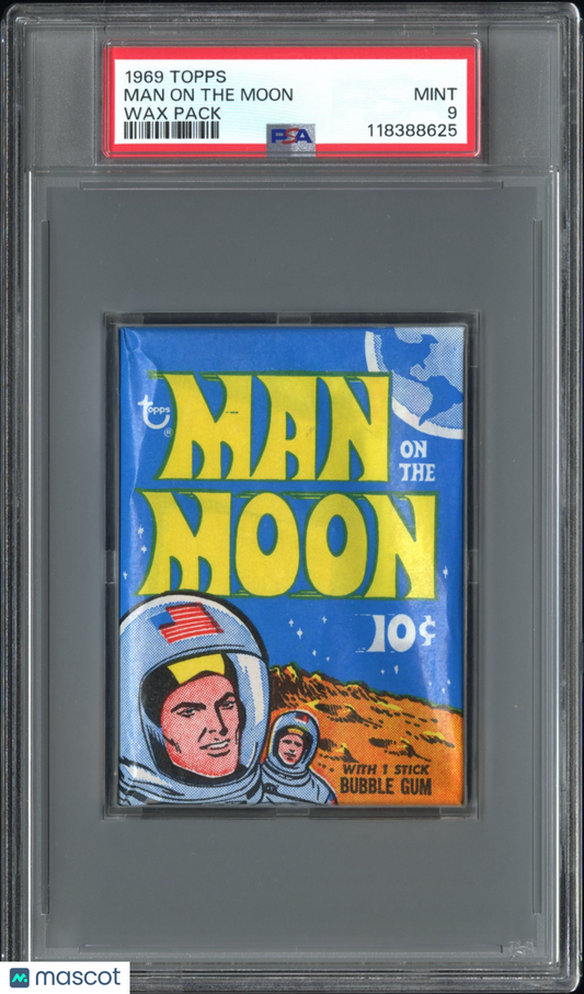 1969 Topps Man On The Moon Pack PSA 9