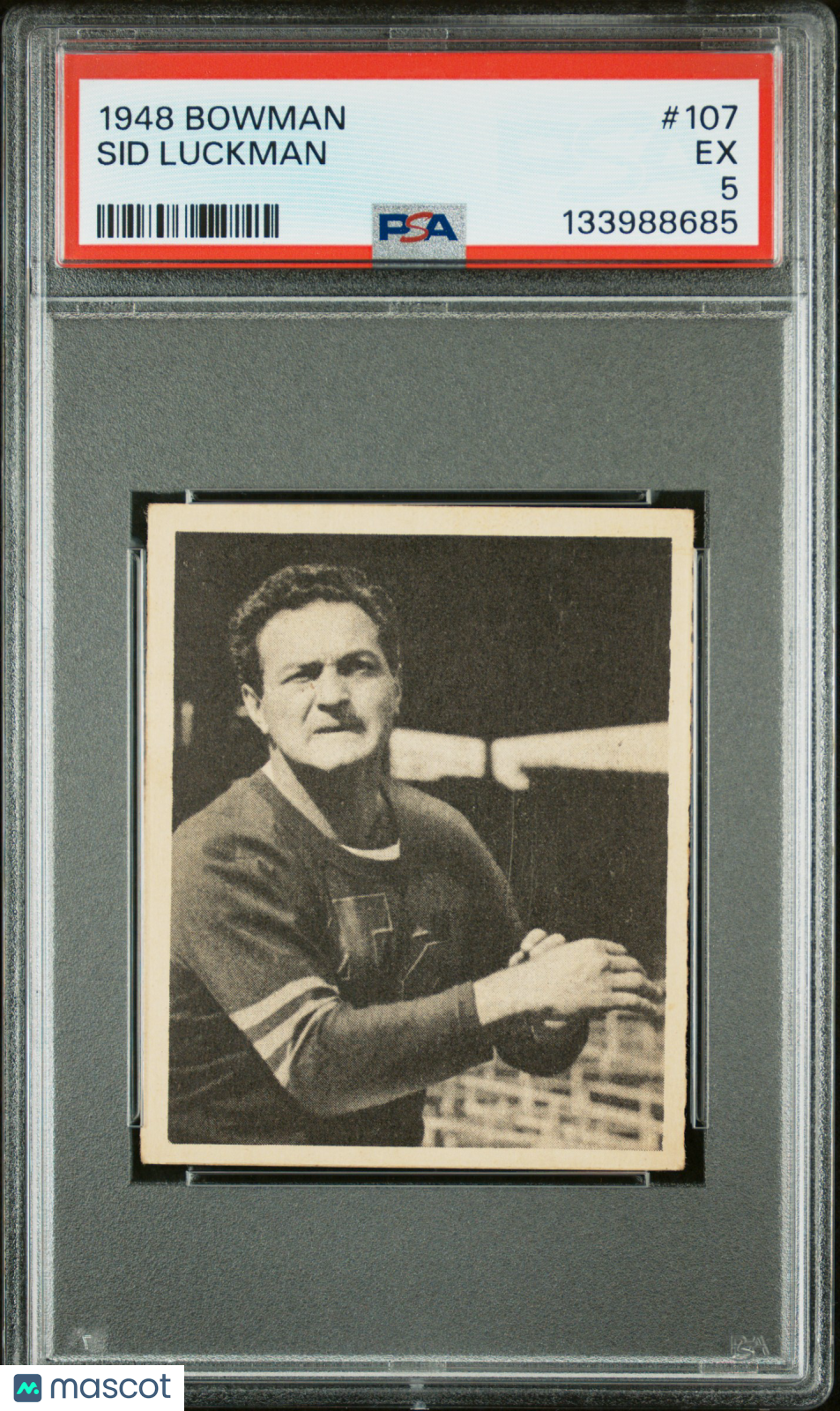 1948 Bowman Sid Luckman #107 PSA 5