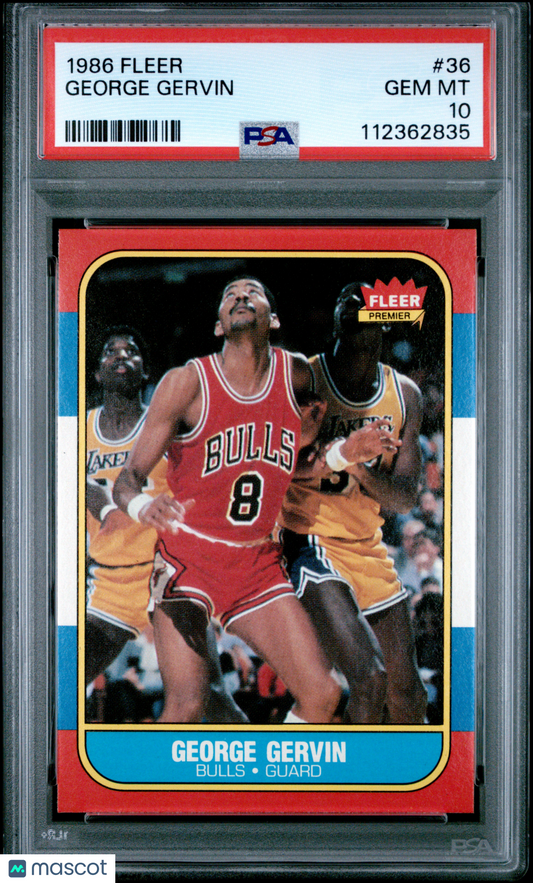 1986 Fleer George Gervin #36 PSA 10