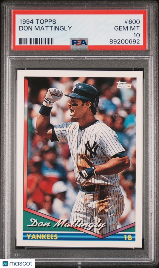 1994 Topps Don Mattingly #600 PSA 10