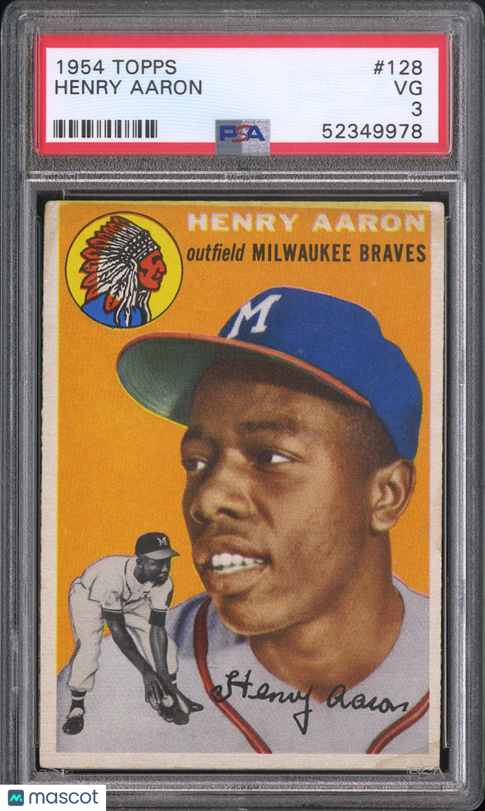 1954 Topps Henry Aaron #128 PSA 3