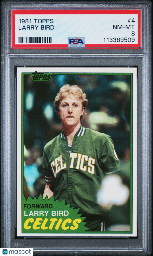 1981 Topps Larry Bird #4 PSA 8