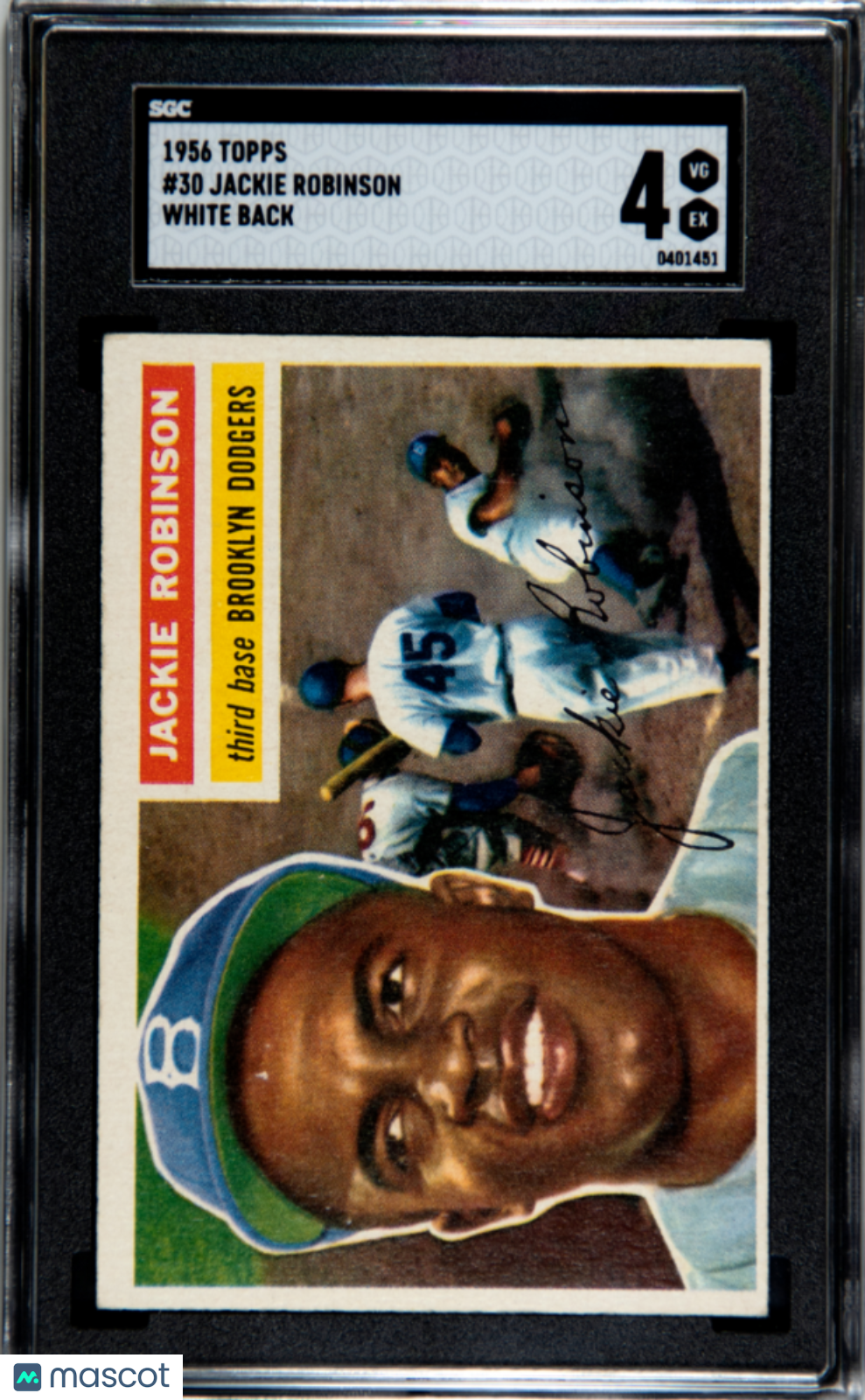 1956 Topps Jackie Robinson #30 SGC 4