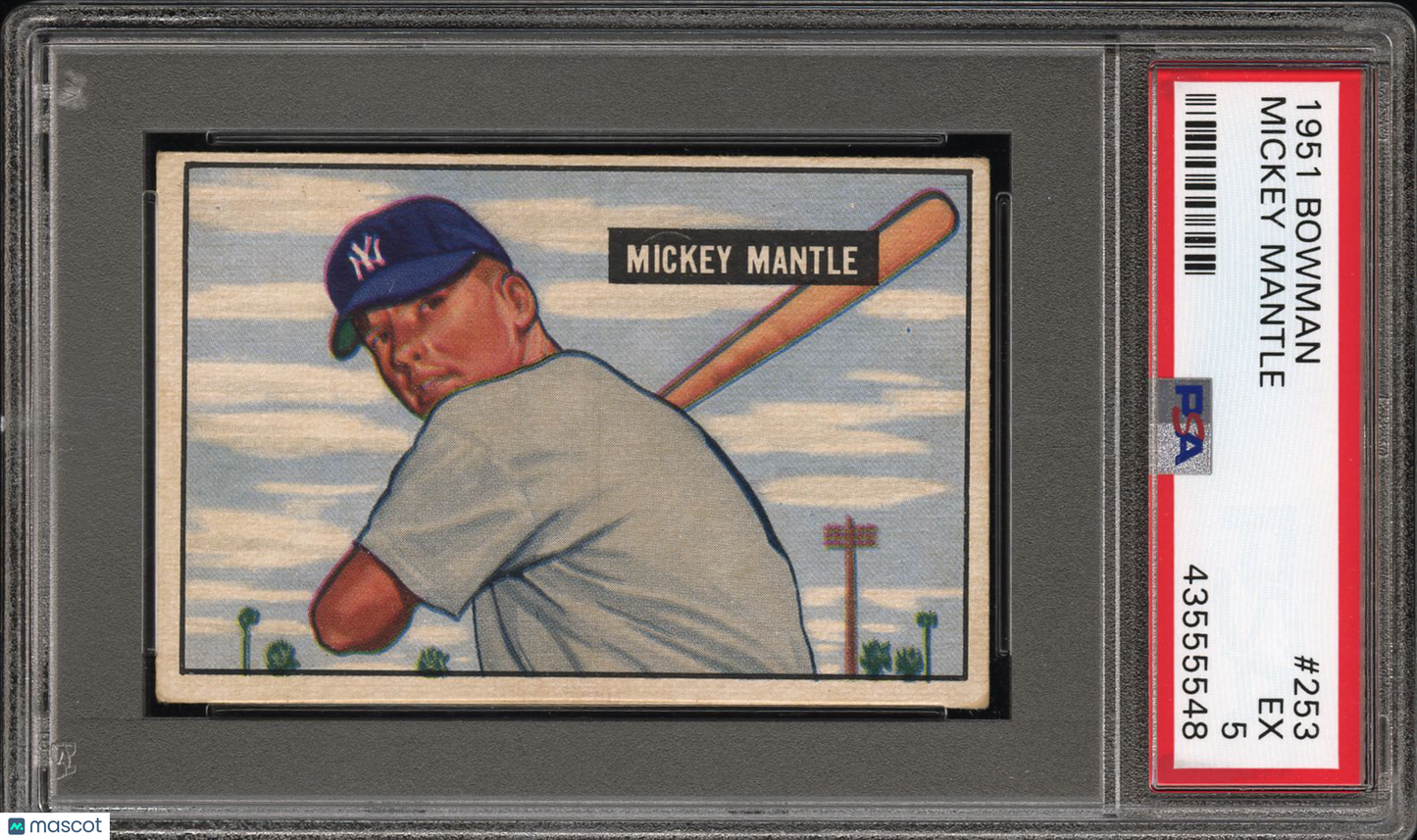 1951 Bowman Mickey Mantle #253 PSA 5