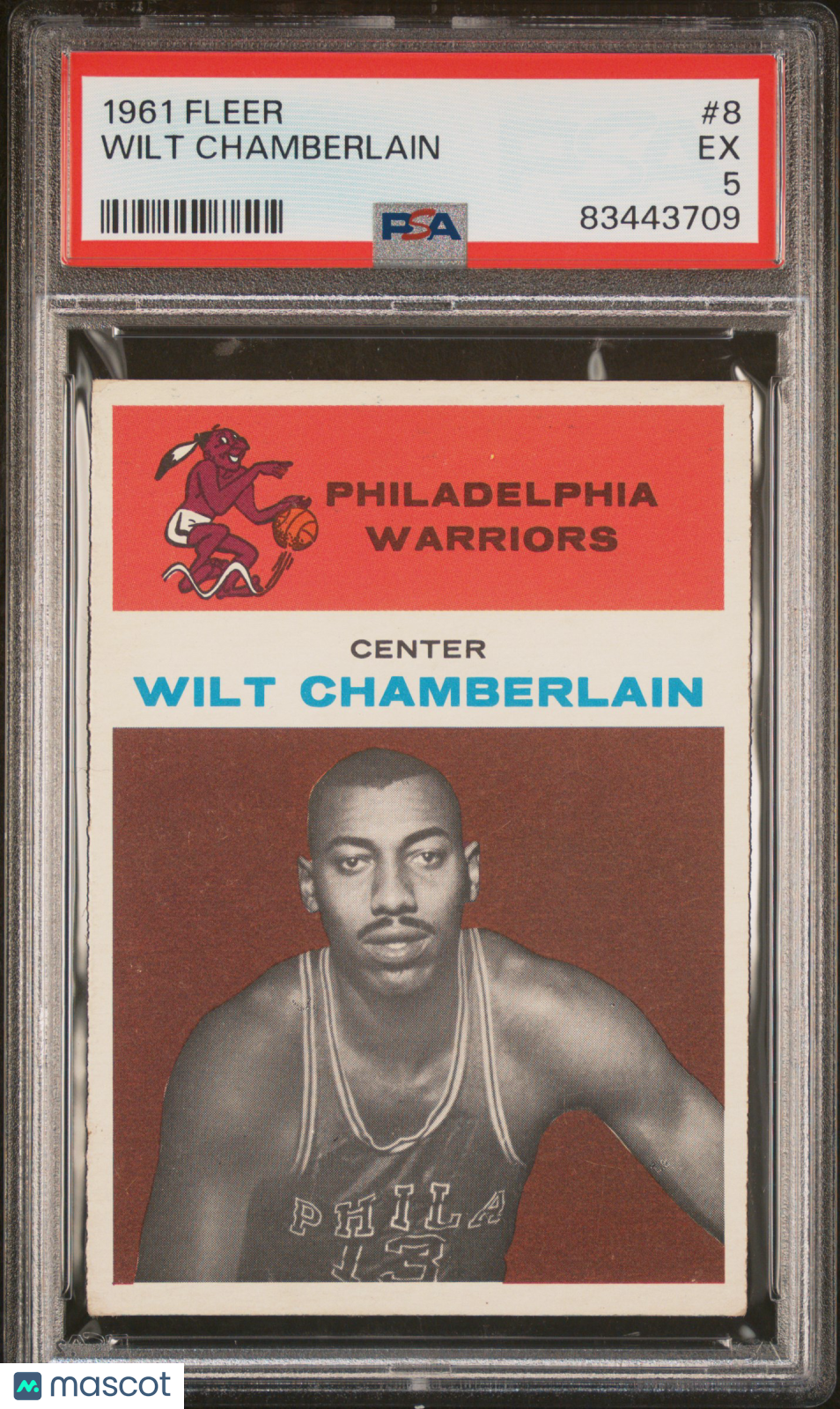 1961 Fleer Wilt Chamberlain #8 PSA 5