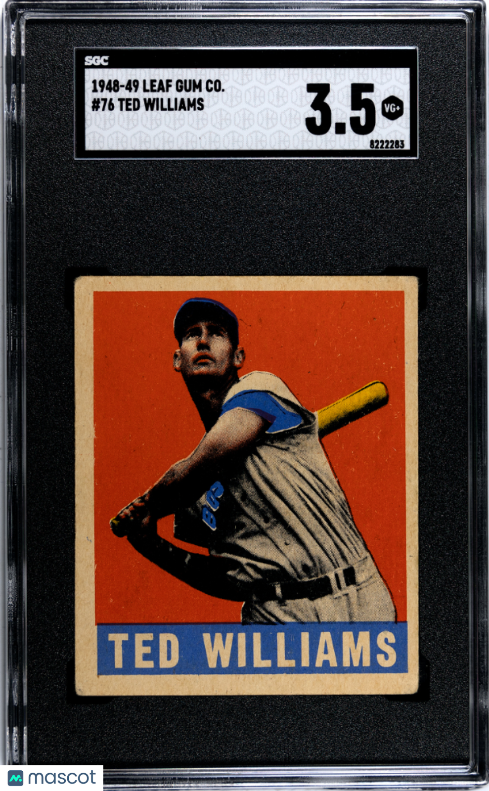 1948 Leaf Gum Co. Ted Williams #76 SGC 3.5