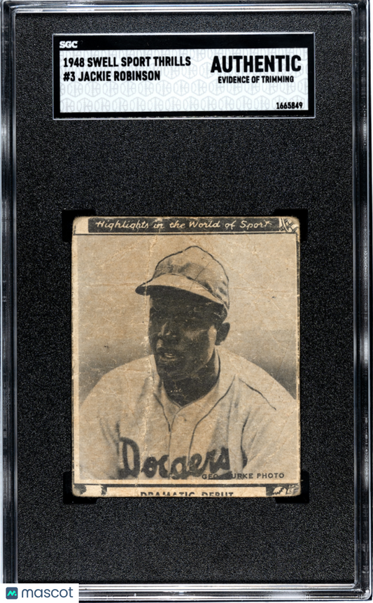 1948 Swell Sport Thrills Jackie Robinson #3 SGC A