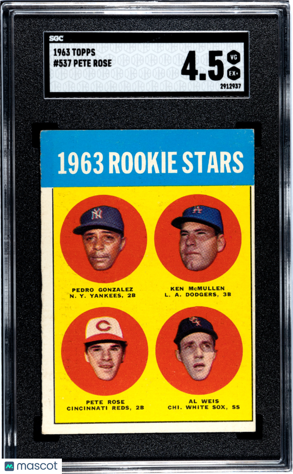 1963 Topps Pete Rose #537 SGC 4.5