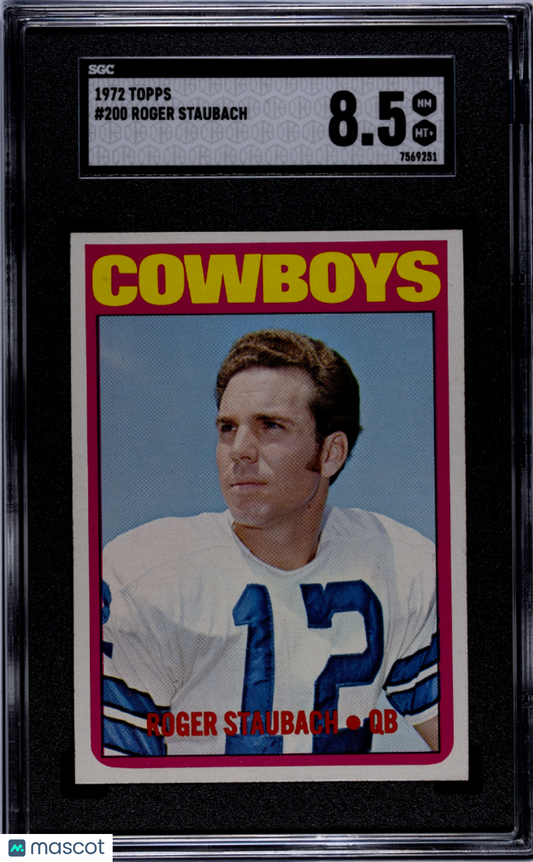 1972 Topps Roger Staubach #200 SGC 8.5
