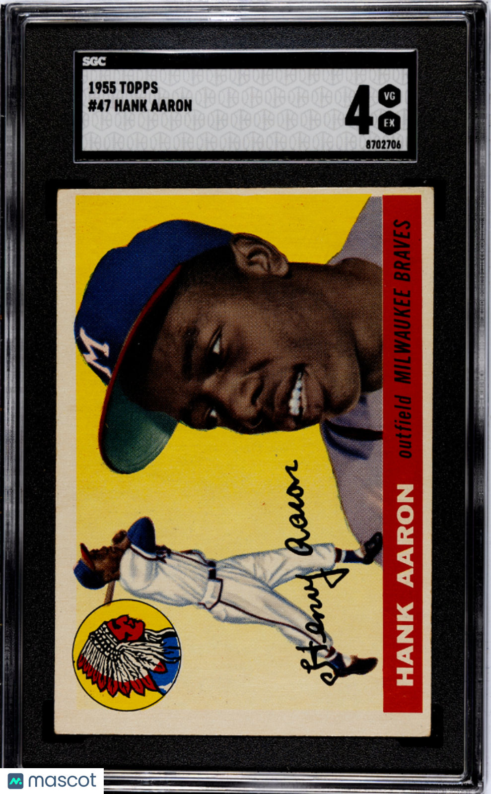 1955 Topps Hank Aaron #47 SGC 4