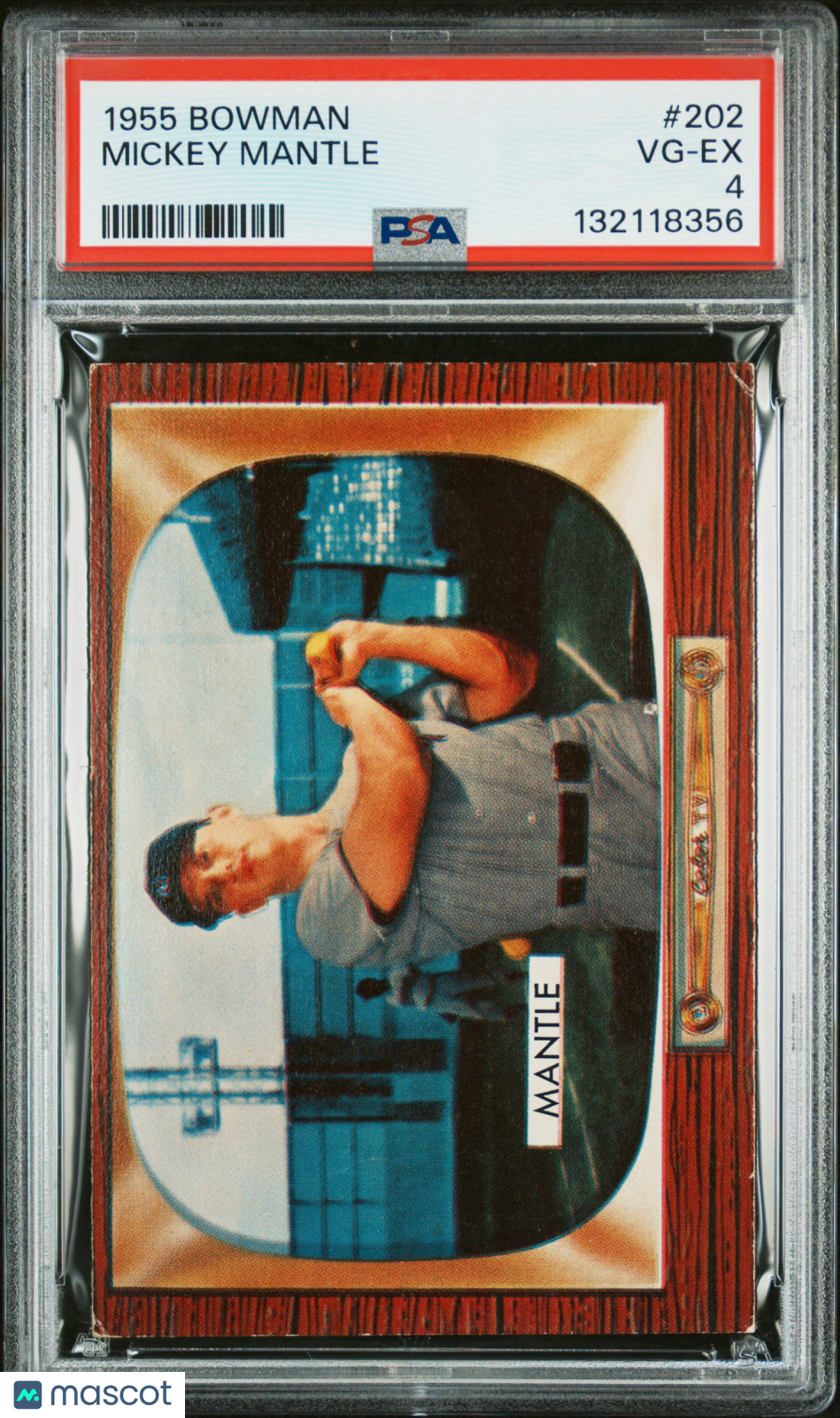 1955 Bowman Mickey Mantle #202 PSA 4