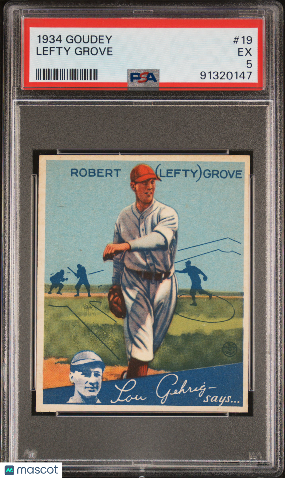 1934 Goudey Lefty Grove #19 PSA 5