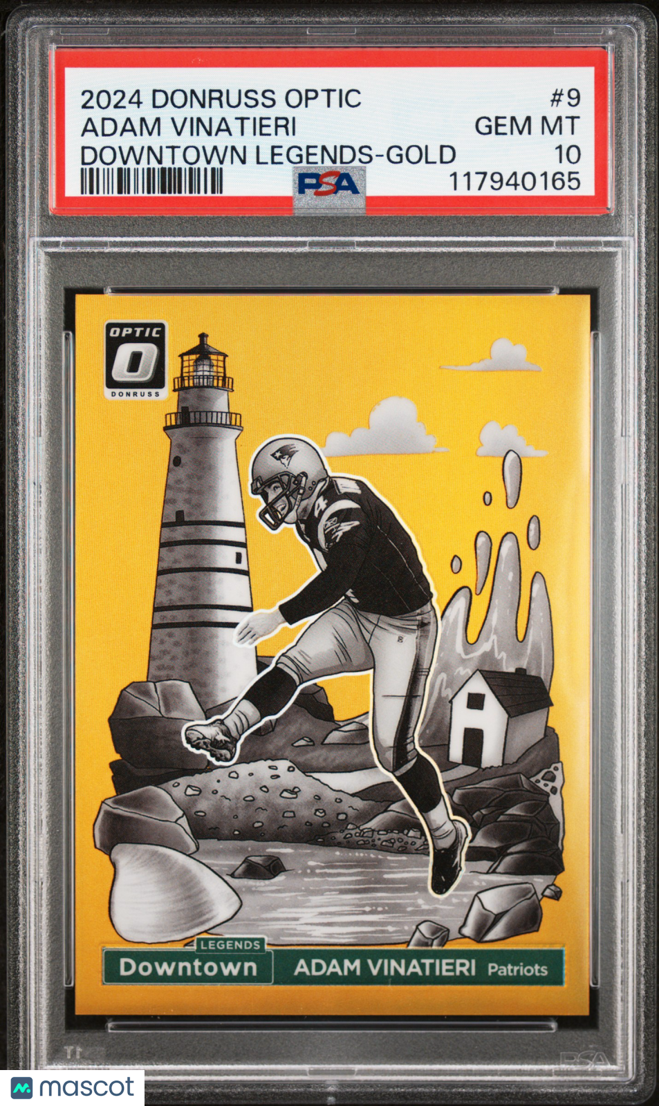 2024 Panini Donruss Optic Downtown Legends Adam Vinatieri #9 Gold PSA 10