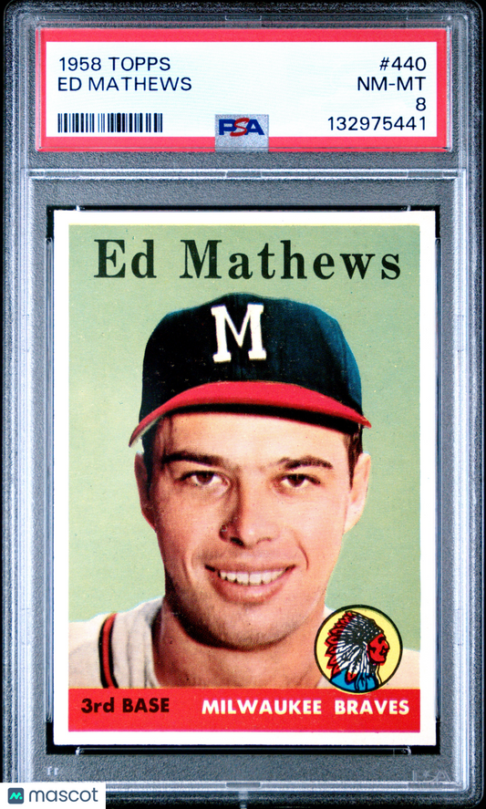 1958 Topps Ed Mathews #440 PSA 8