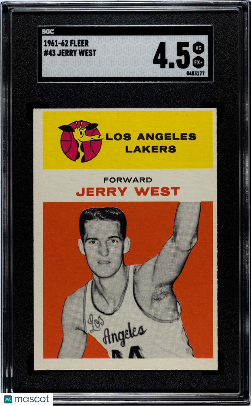 1961 Fleer Jerry West #43 SGC 4.5