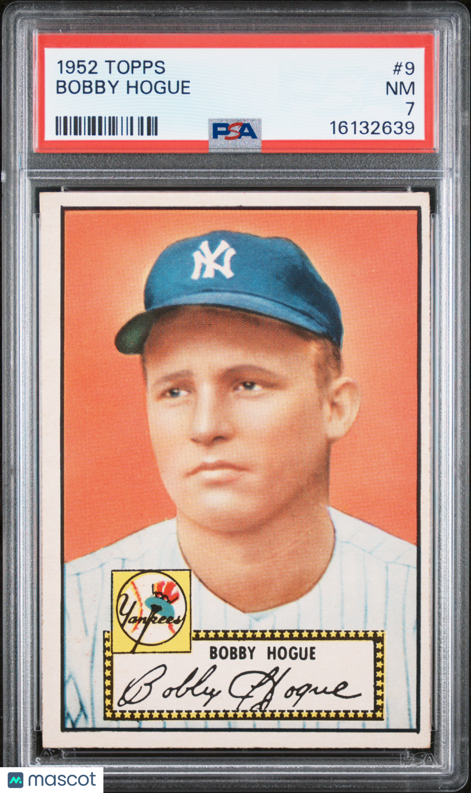 1952 Topps Bobby Hogue #9 PSA 7