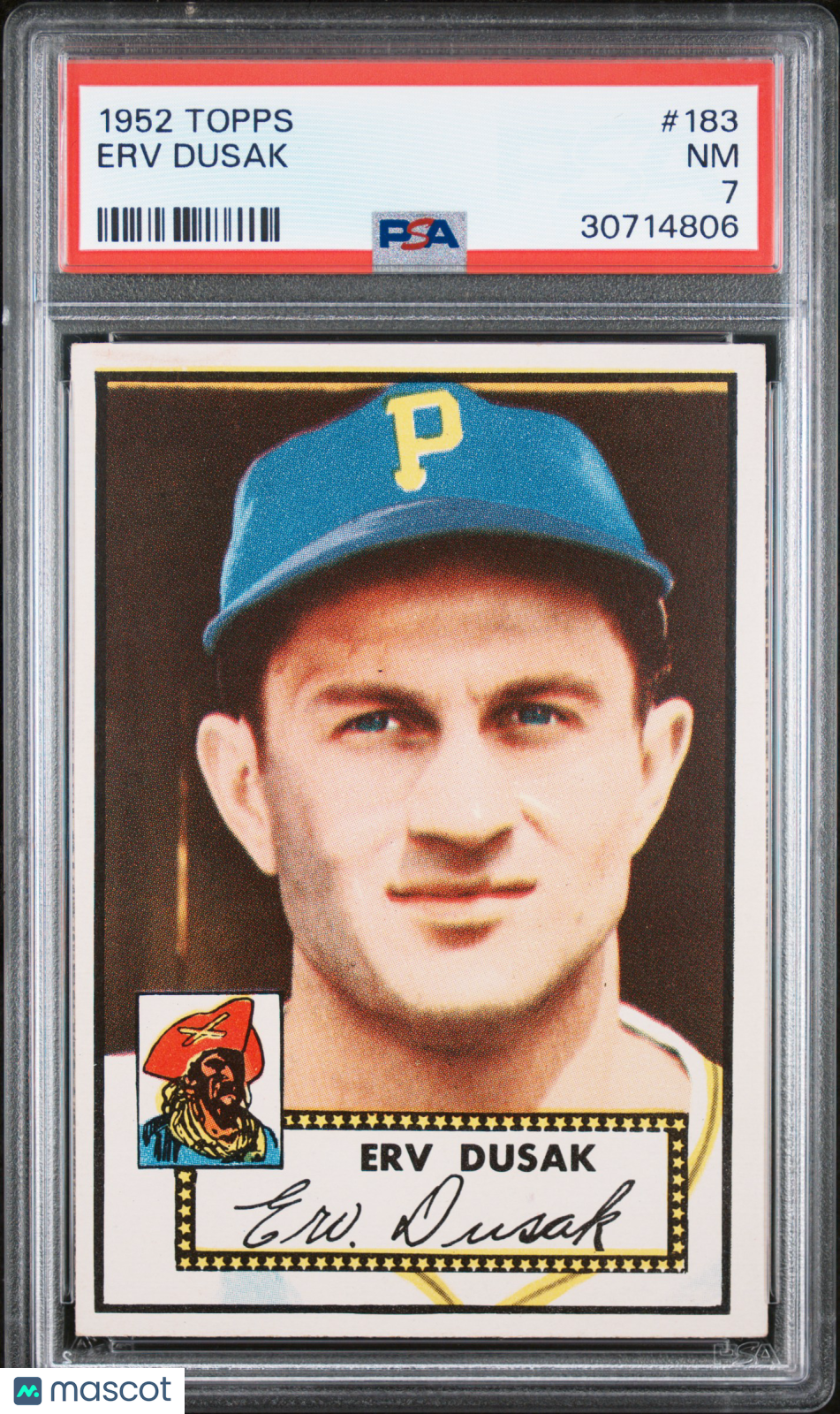 1952 Topps Erv Dusak #183 PSA 7