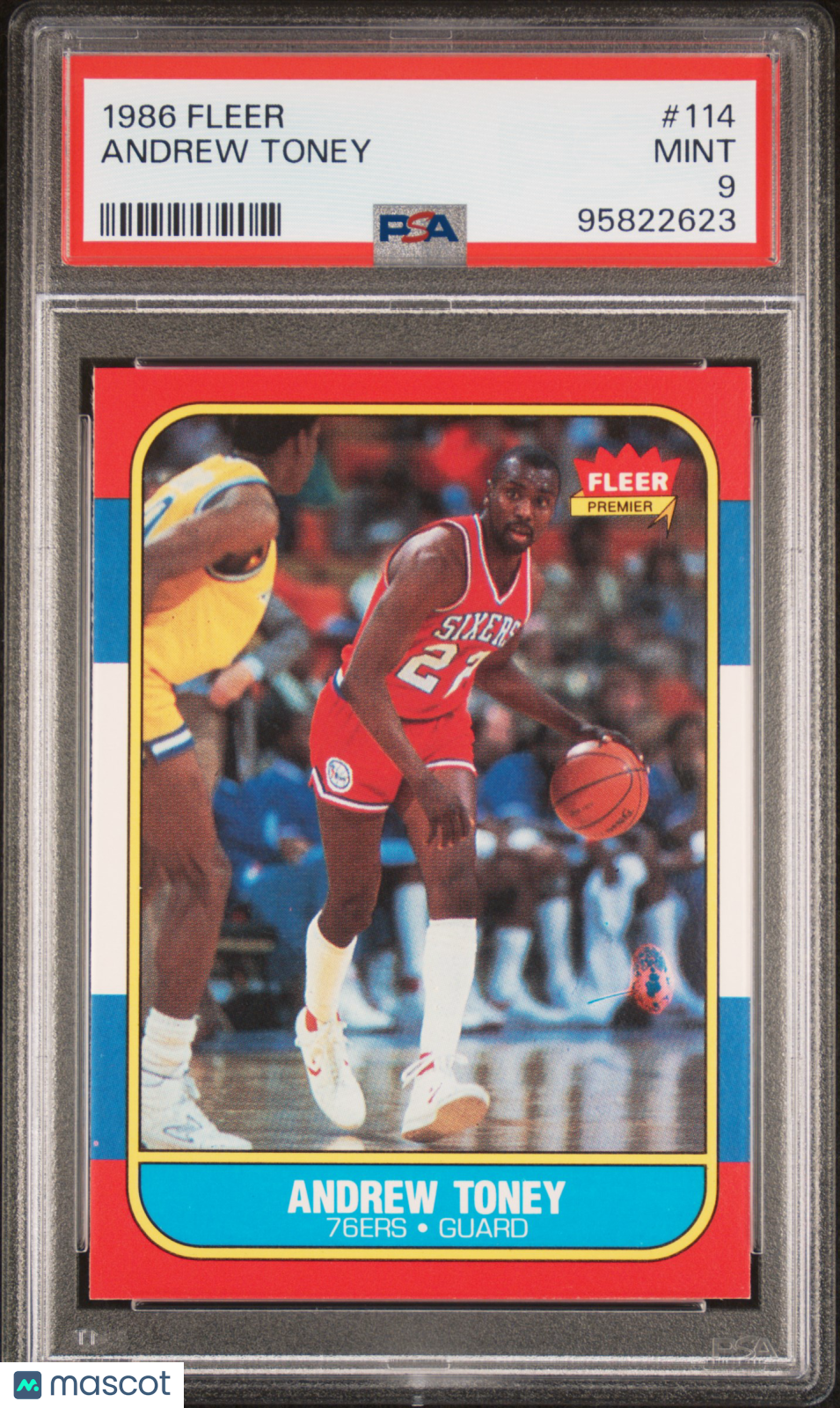 1986 Fleer Andrew Toney #114 PSA 9