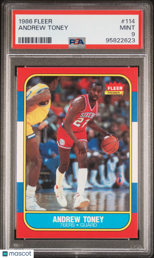 1986 Fleer Andrew Toney #114 PSA 9