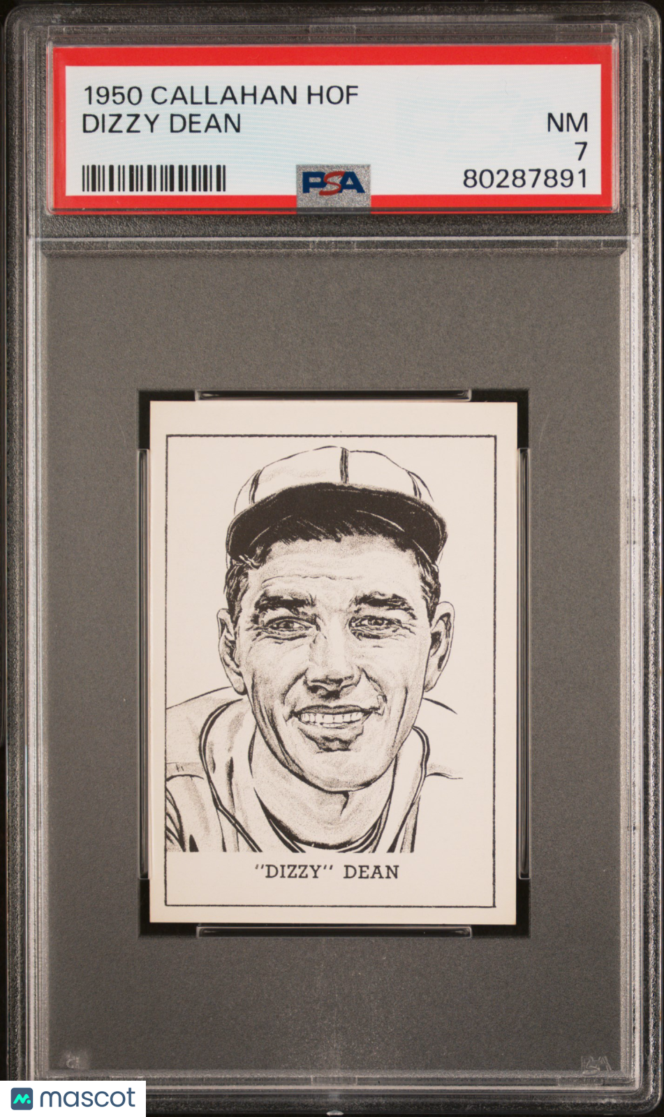 1950-56 Callahan Hall Of Fame Dizzy Dean PSA 7