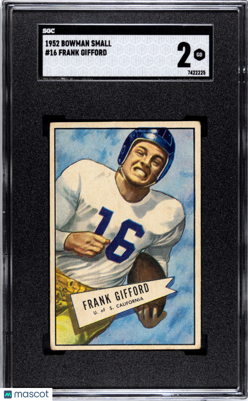 1952 Bowman Small Frank Gifford #16 SGC 2