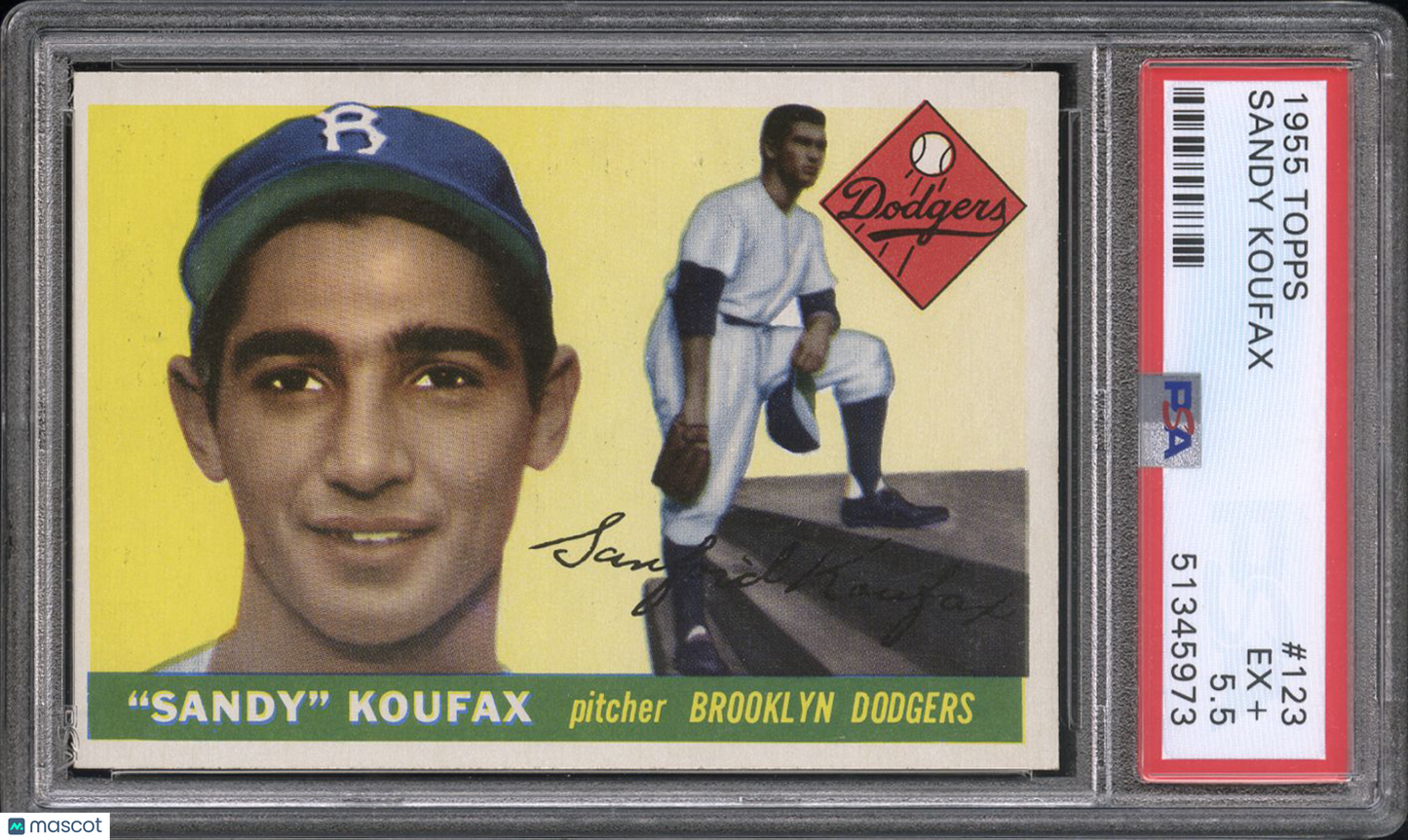 1955 Topps Sandy Koufax #123 PSA 5.5