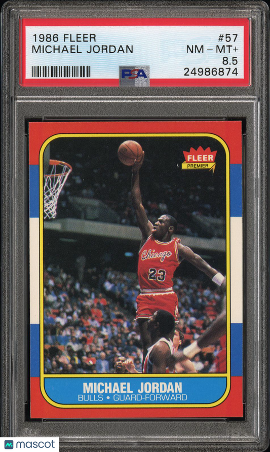 1986 Fleer Michael Jordan #57 PSA 8.5