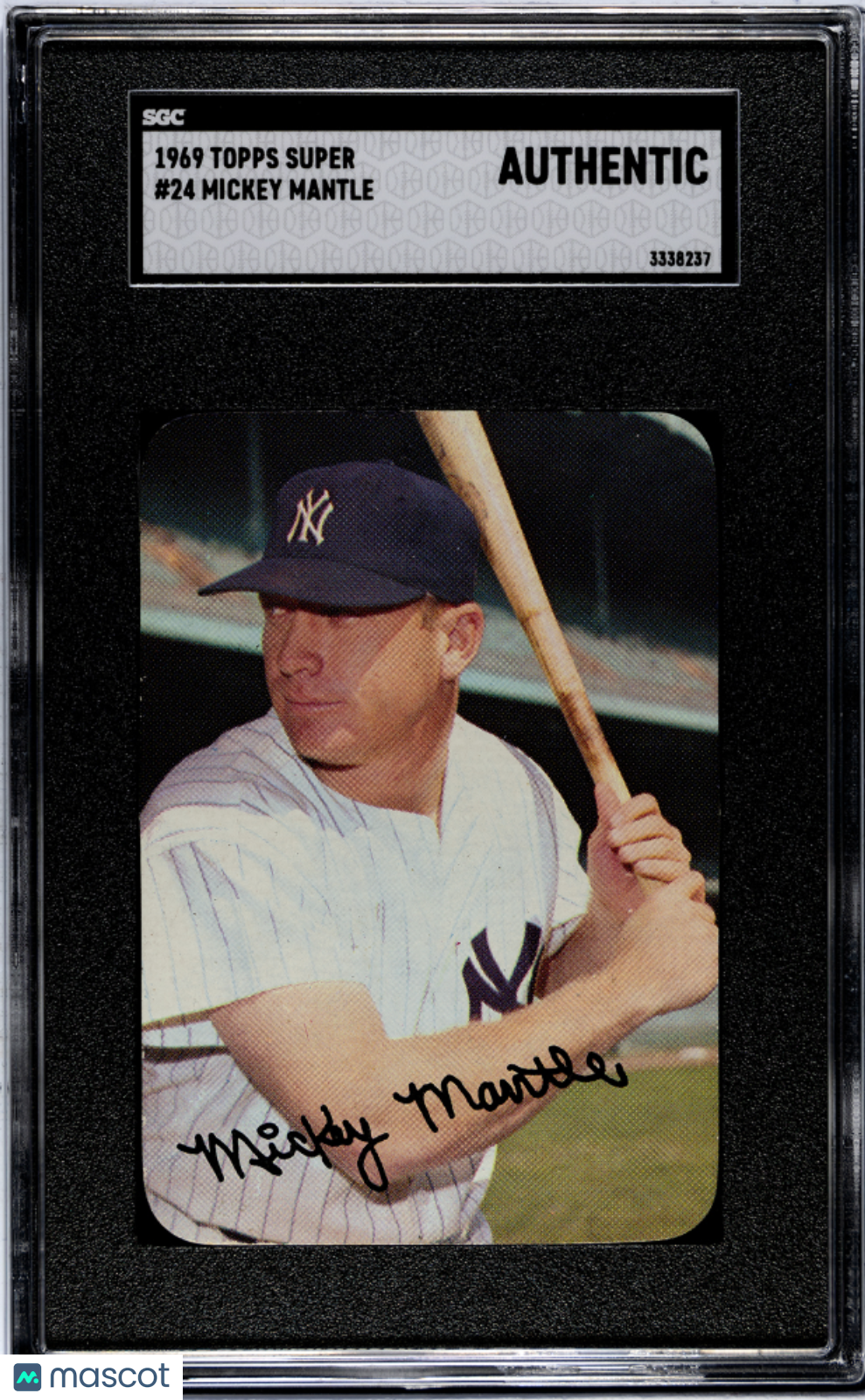1969 Topps Super Mickey Mantle #24 SGC A