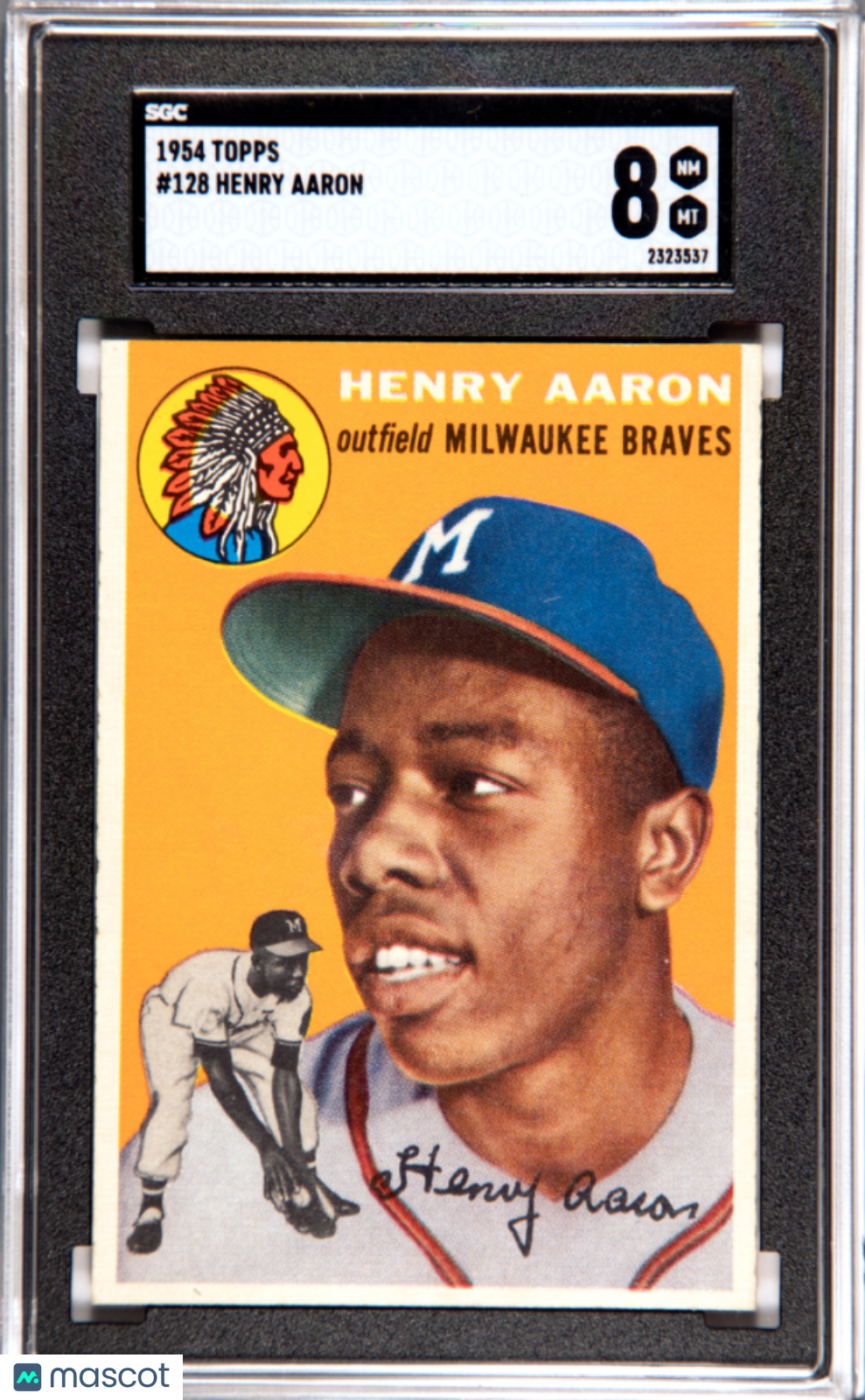 1954 Topps Henry Aaron #128 SGC 8