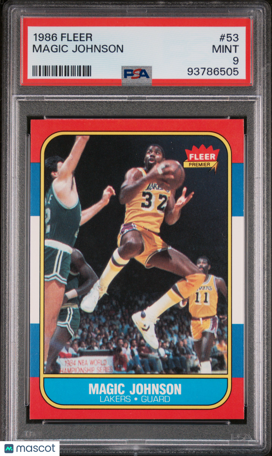 1986 Fleer Magic Johnson #53 PSA 9