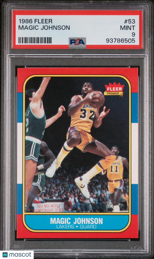 1986 Fleer Magic Johnson #53 PSA 9