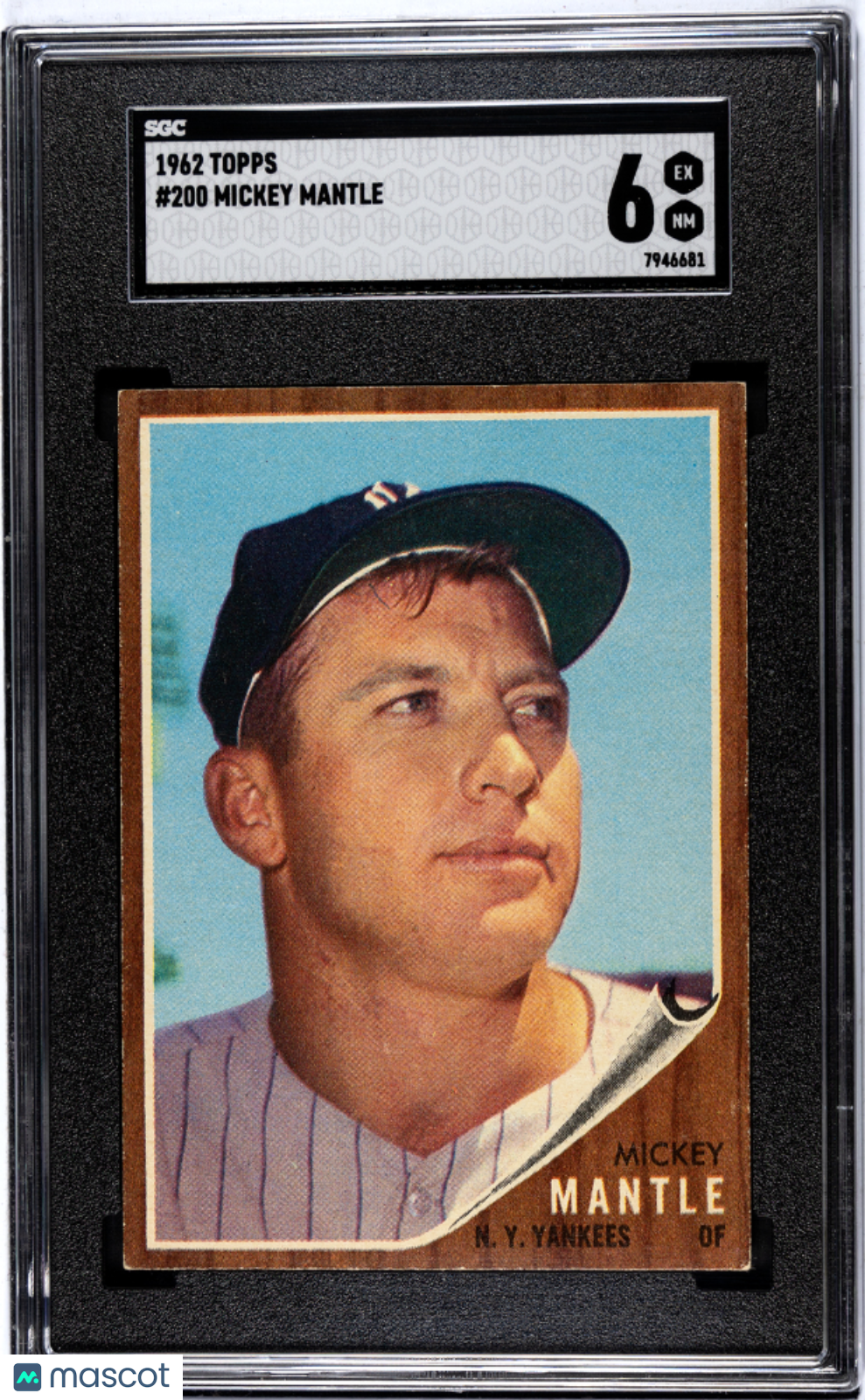 1962 Topps Mickey Mantle #200 SGC 6
