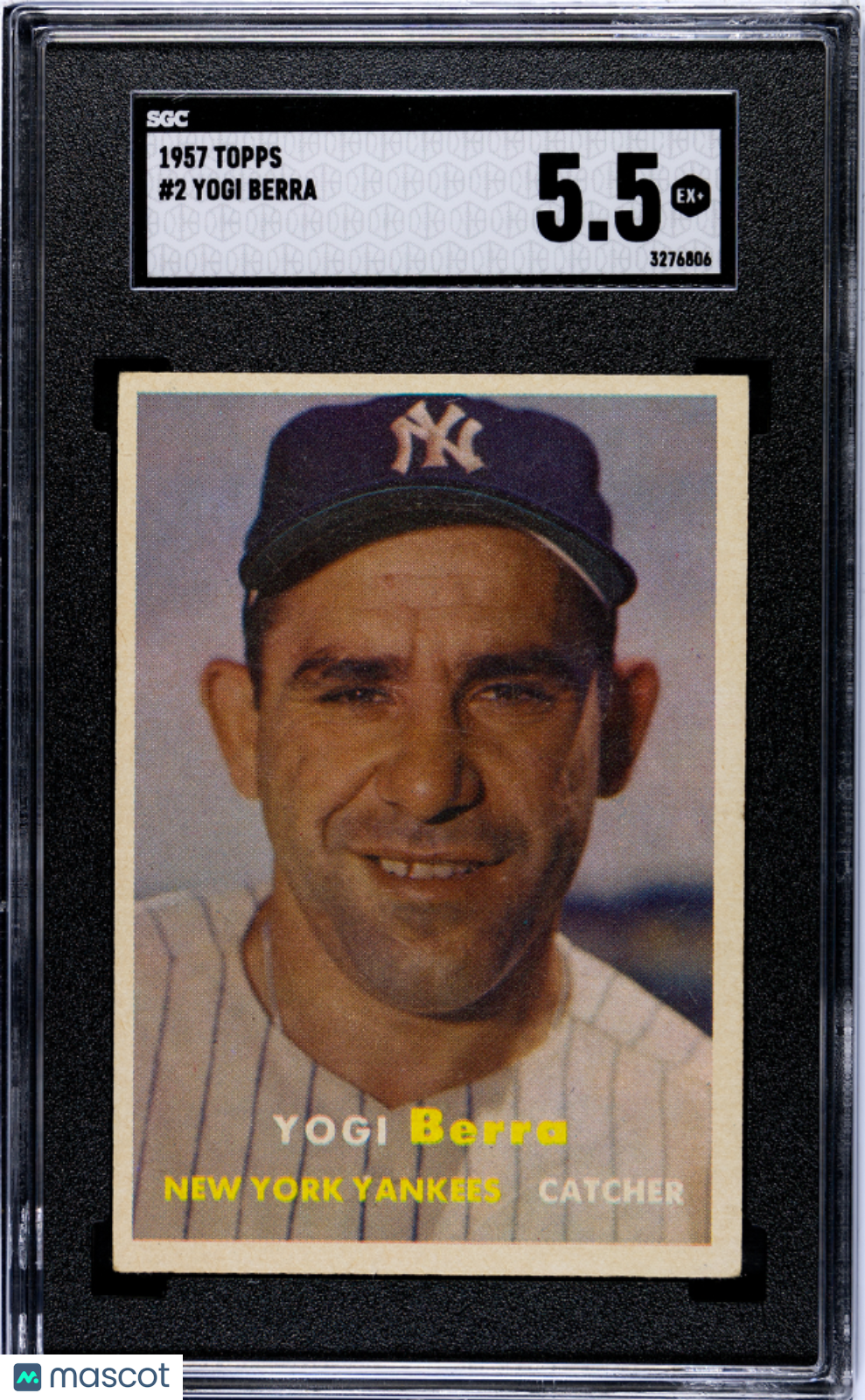 1957 Topps Yogi Berra #2 SGC 5.5