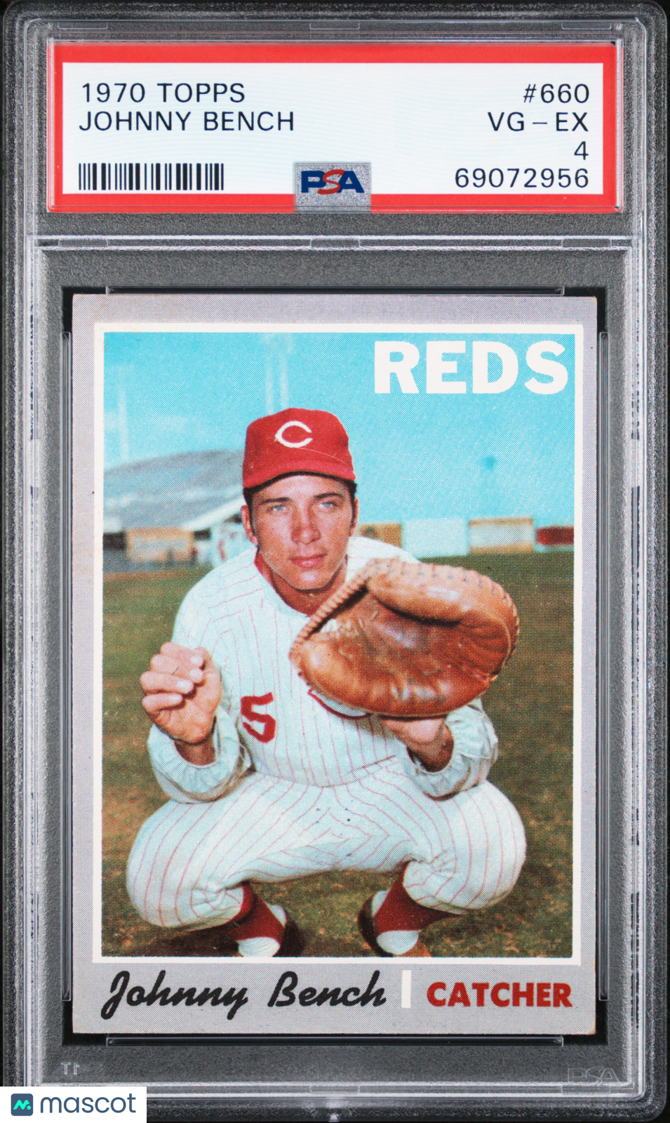 1970 Topps Johnny Bench #660 PSA 4
