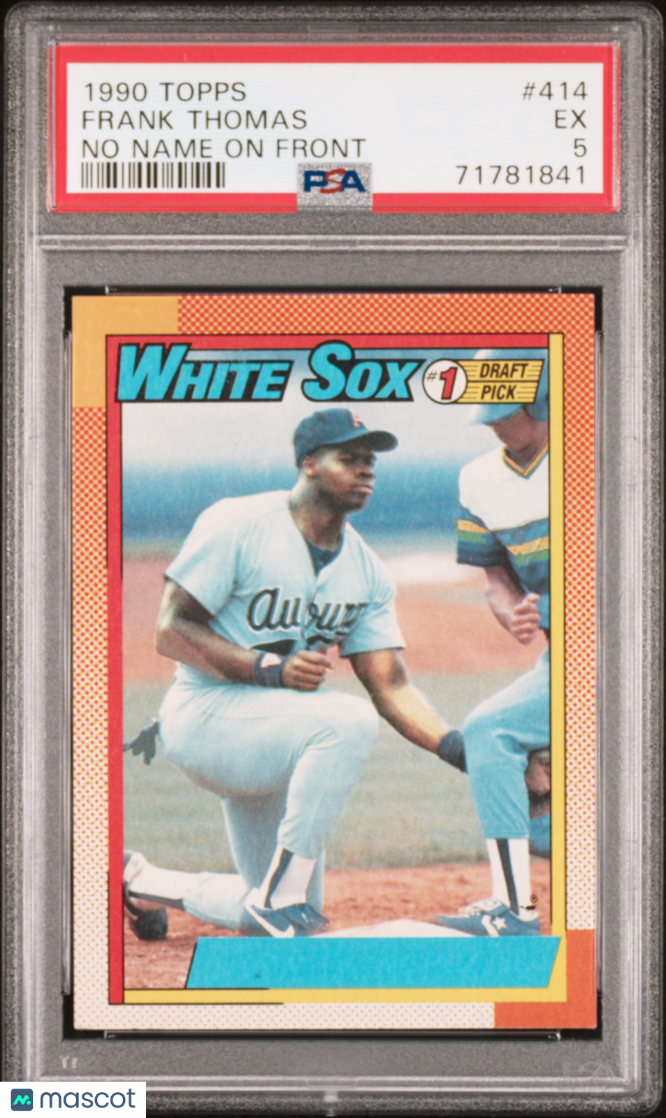 1990 Topps Frank Thomas #414 No Name On Front PSA 5