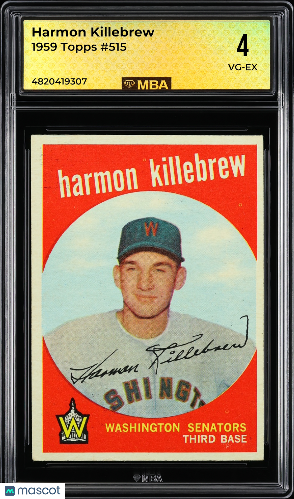 1959 Topps Harmon Killebrew #515 MBA 4