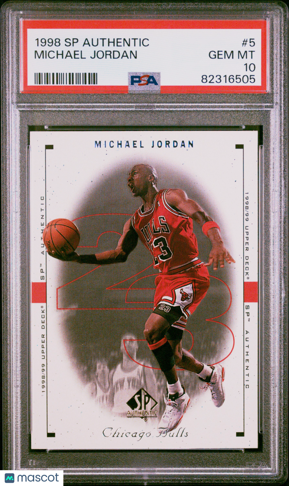 1998 SP Authentic Michael Jordan #5 PSA 10