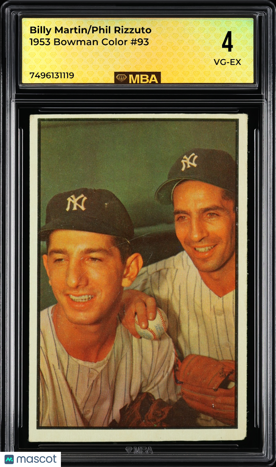 1953 Bowman Color Billy Martin/Phil Rizzuto #93 MBA 4