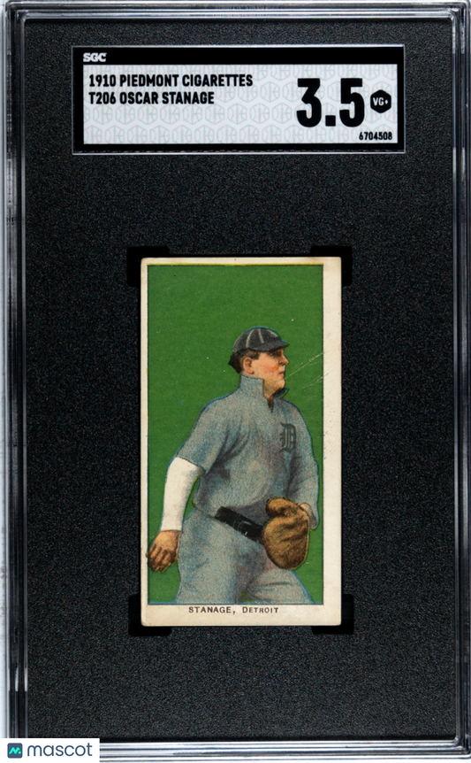 1910 Piedmont Cigarettes (T206) Oscar Stanage SGC 3.5