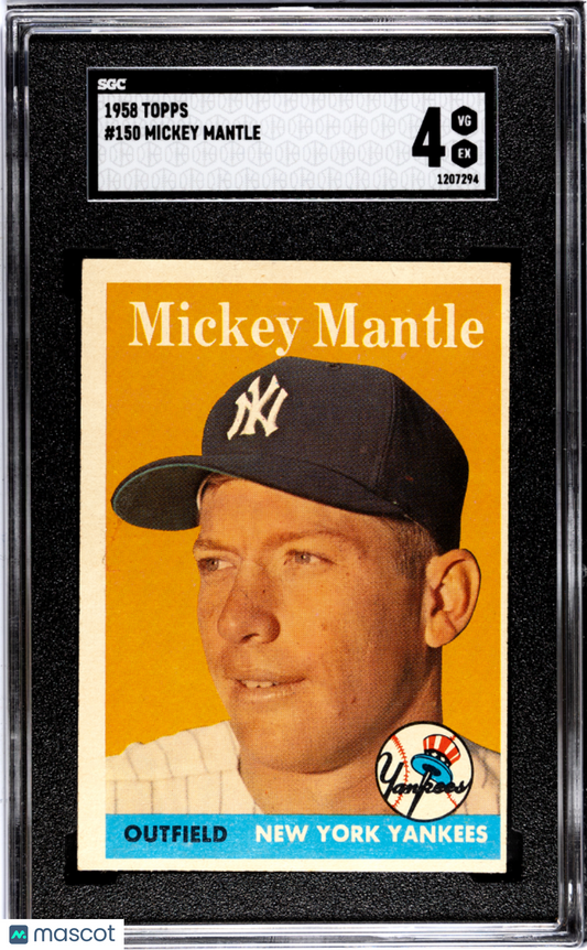 1958 Topps Mickey Mantle #150 SGC 4