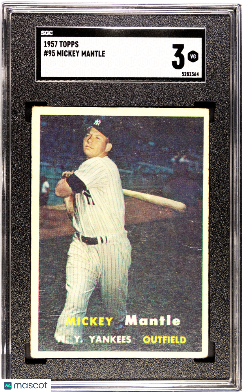 1957 Topps Mickey Mantle #95 SGC 3